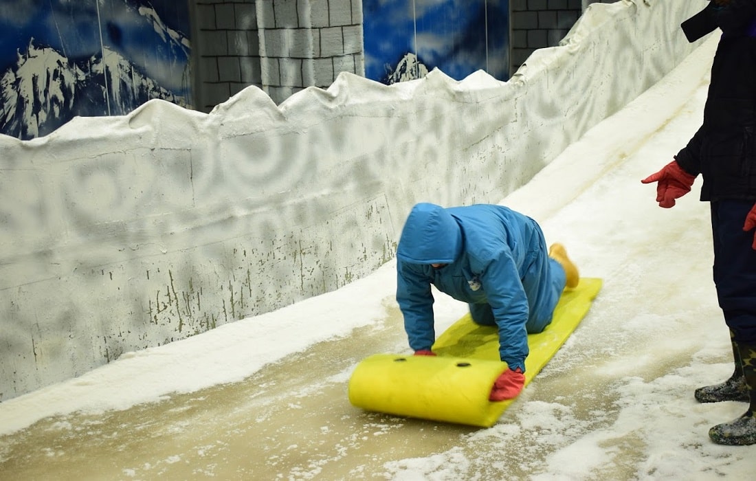 masti zone activity snow slides
