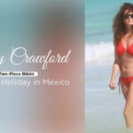 cindy crawford stuns red two piece bikini on holiday mexico